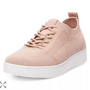 Fitflop Rally Tonal Knit Sneakers-Blush Size 8 NIB